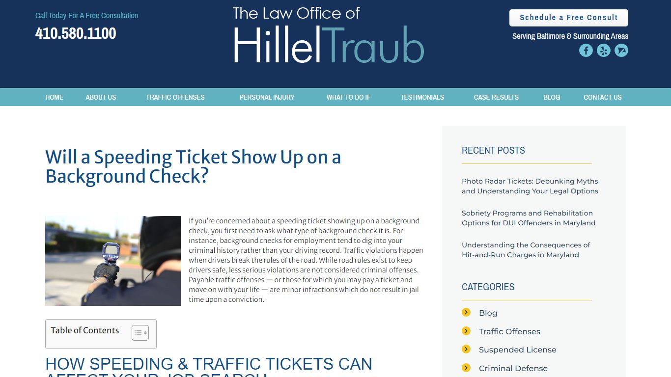 Will a Speeding Ticket Show Up on a Background Check?